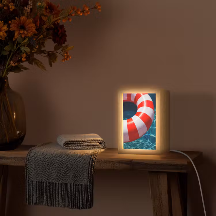 Gepersonaliseerde Lightbox - Recreatie - Water - Zomer - Rood - Wit — 3