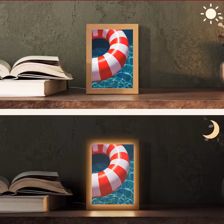 Gepersonaliseerde Lightbox - Recreatie - Water - Zomer - Rood - Wit — 5