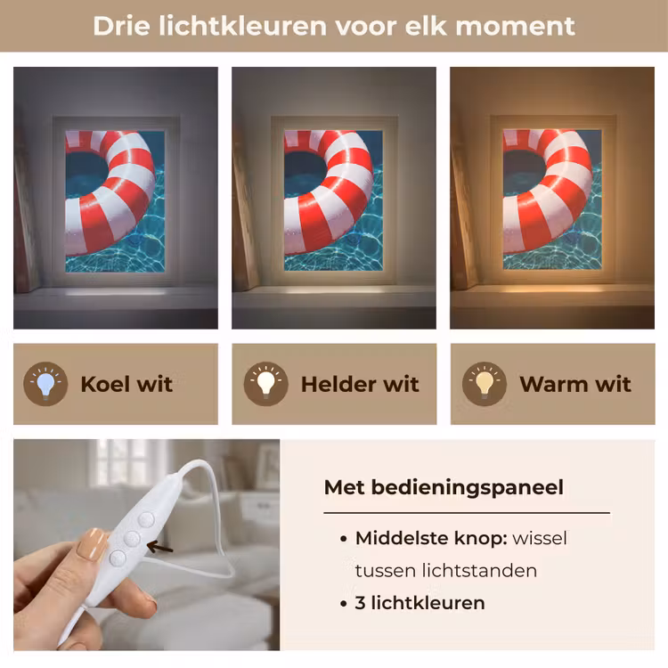Gepersonaliseerde Lightbox - Recreatie - Water - Zomer - Rood - Wit — 6