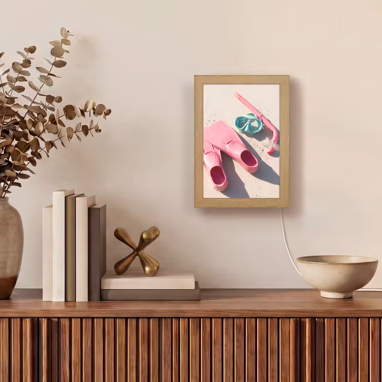 Gepersonaliseerde Lightbox - Snorkelset - Strand - Zomer - Roze — 4