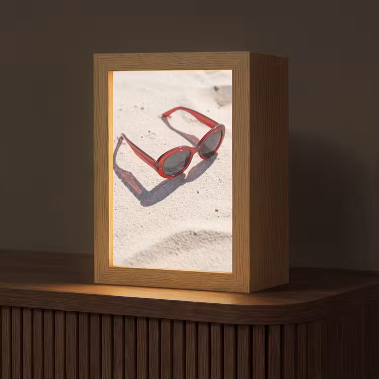 Gepersonaliseerde Lightbox - Zonnebril - Strand - Vakantie - Rood — 1