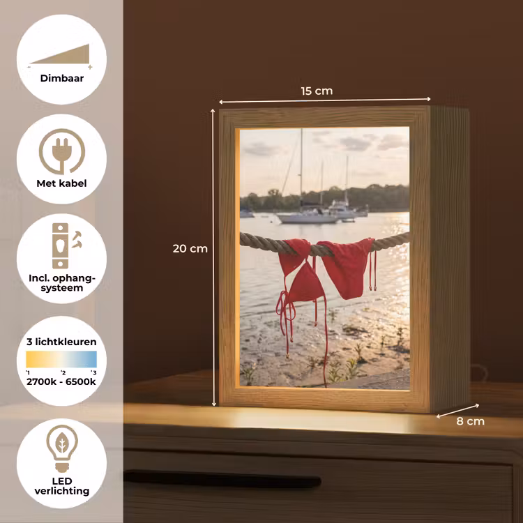 Gepersonaliseerde Lightbox - Badkleding - Rood - Zomer - Water - Zonsondergang — 7
