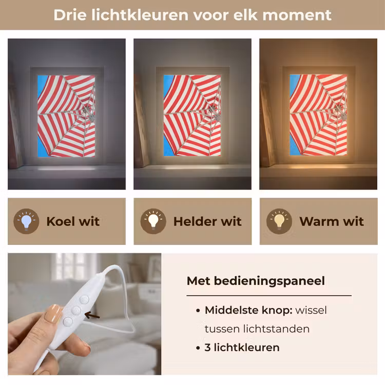 Gepersonaliseerde Lightbox - Parasol - Strepen - Zomer - Rood - Blauw — 6