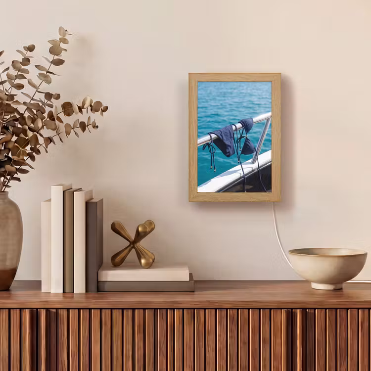Gepersonaliseerde Lightbox - Bikini - Reling - Zee - Zomer - Blauw — 4