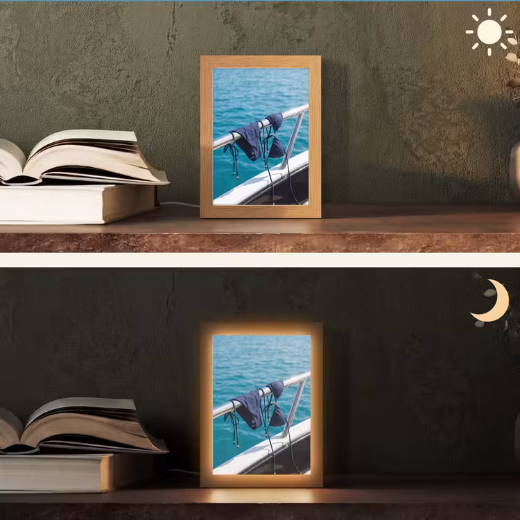 Gepersonaliseerde Lightbox - Bikini - Reling - Zee - Zomer - Blauw — 5