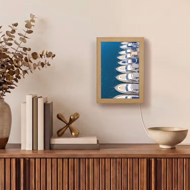 Gepersonaliseerde Lightbox - Boot - Jachthaven - Water - Zomer - Blauw — 4