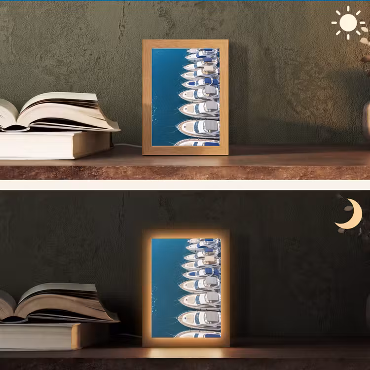 Gepersonaliseerde Lightbox - Boot - Jachthaven - Water - Zomer - Blauw — 5
