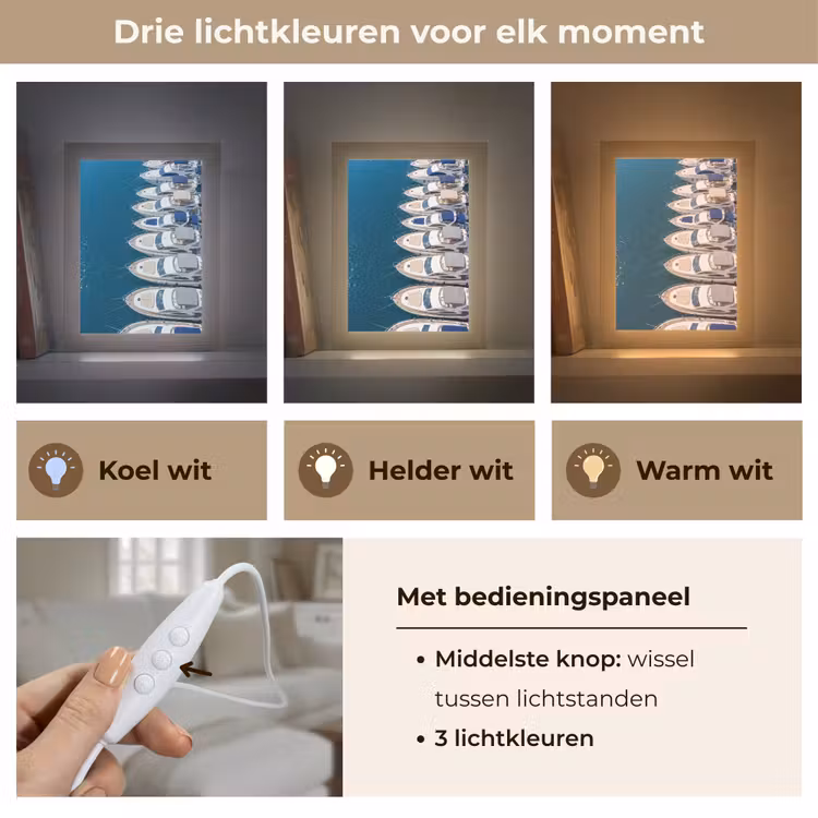 Gepersonaliseerde Lightbox - Boot - Jachthaven - Water - Zomer - Blauw — 6