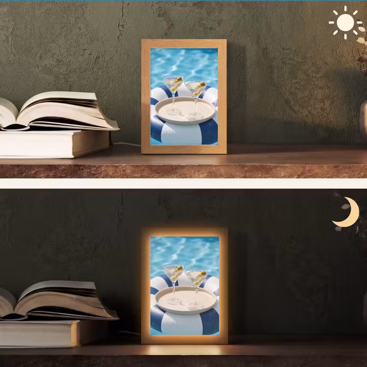 Gepersonaliseerde Lightbox - Cocktail - Zwembad - Zomer - Blauw — 5