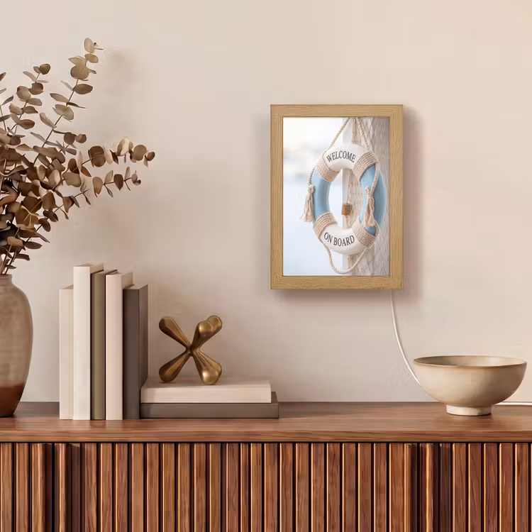 Gepersonaliseerde Lightbox - Reddingsboei - Maritiem - Welkom - Blauw - Wit — 4