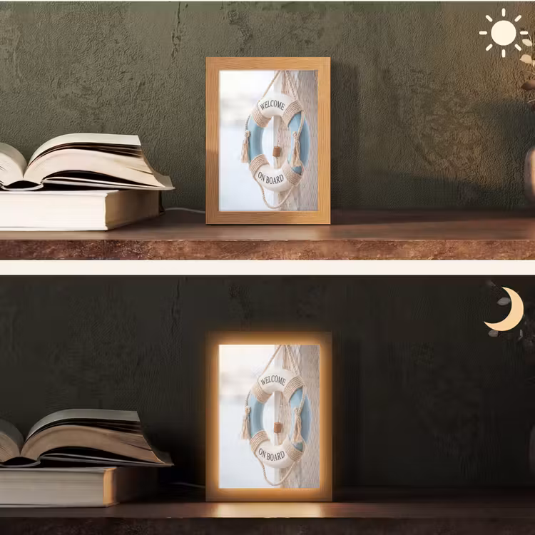 Gepersonaliseerde Lightbox - Reddingsboei - Maritiem - Welkom - Blauw - Wit — 5