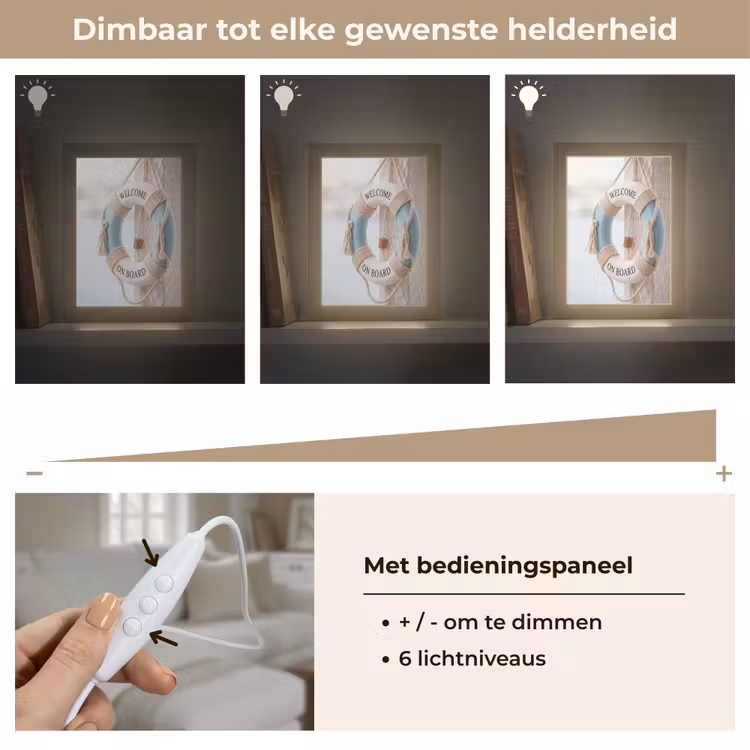 Gepersonaliseerde Lightbox - Reddingsboei - Maritiem - Welkom - Blauw - Wit — 8
