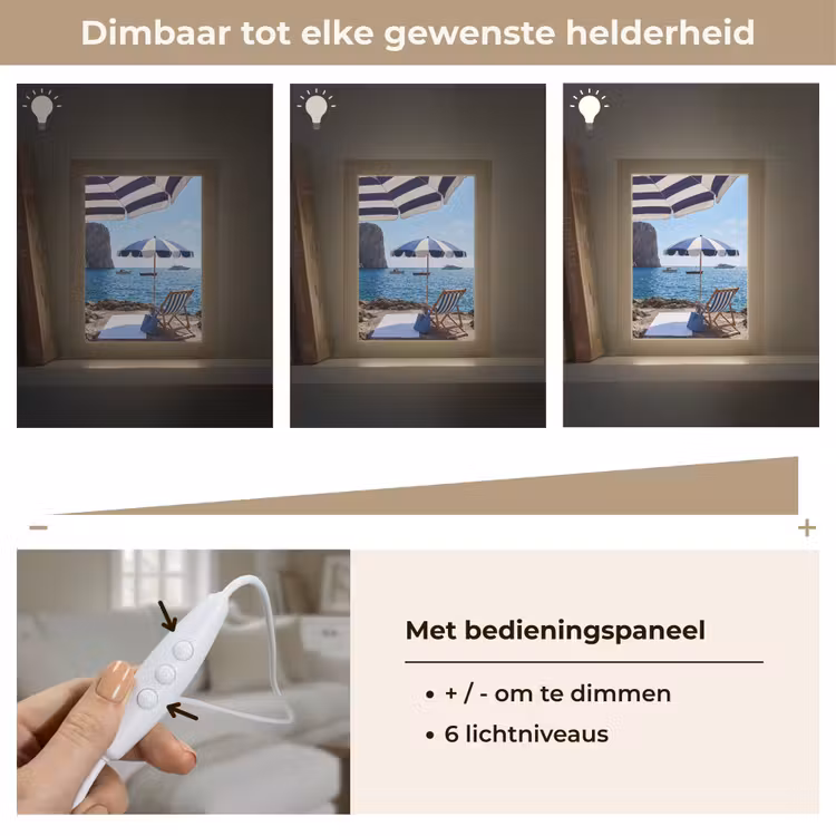 Gepersonaliseerde Lightbox - Strand - Ligstoel - Parasol - Zomer - Blauw — 8