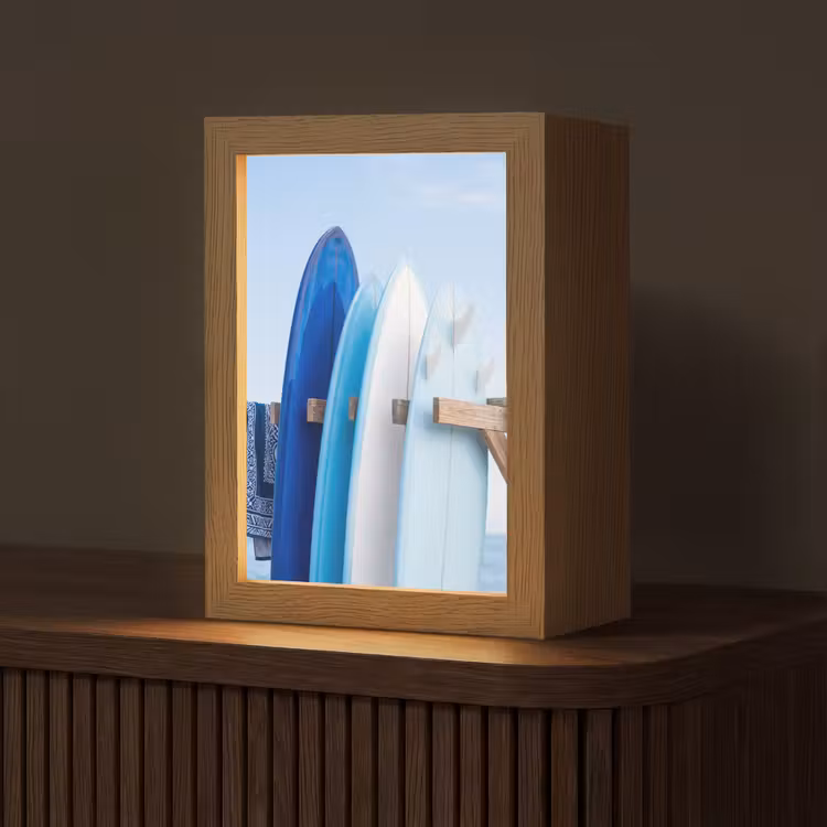 Gepersonaliseerde Lightbox - Surfplank - Strand - Zomer - Blauw - Water — 1