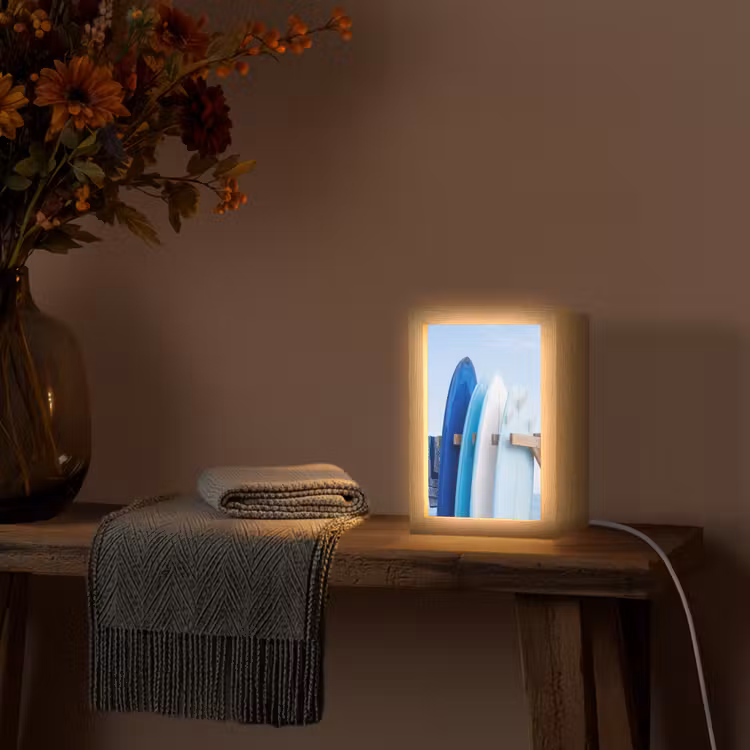 Gepersonaliseerde Lightbox - Surfplank - Strand - Zomer - Blauw - Water — 3
