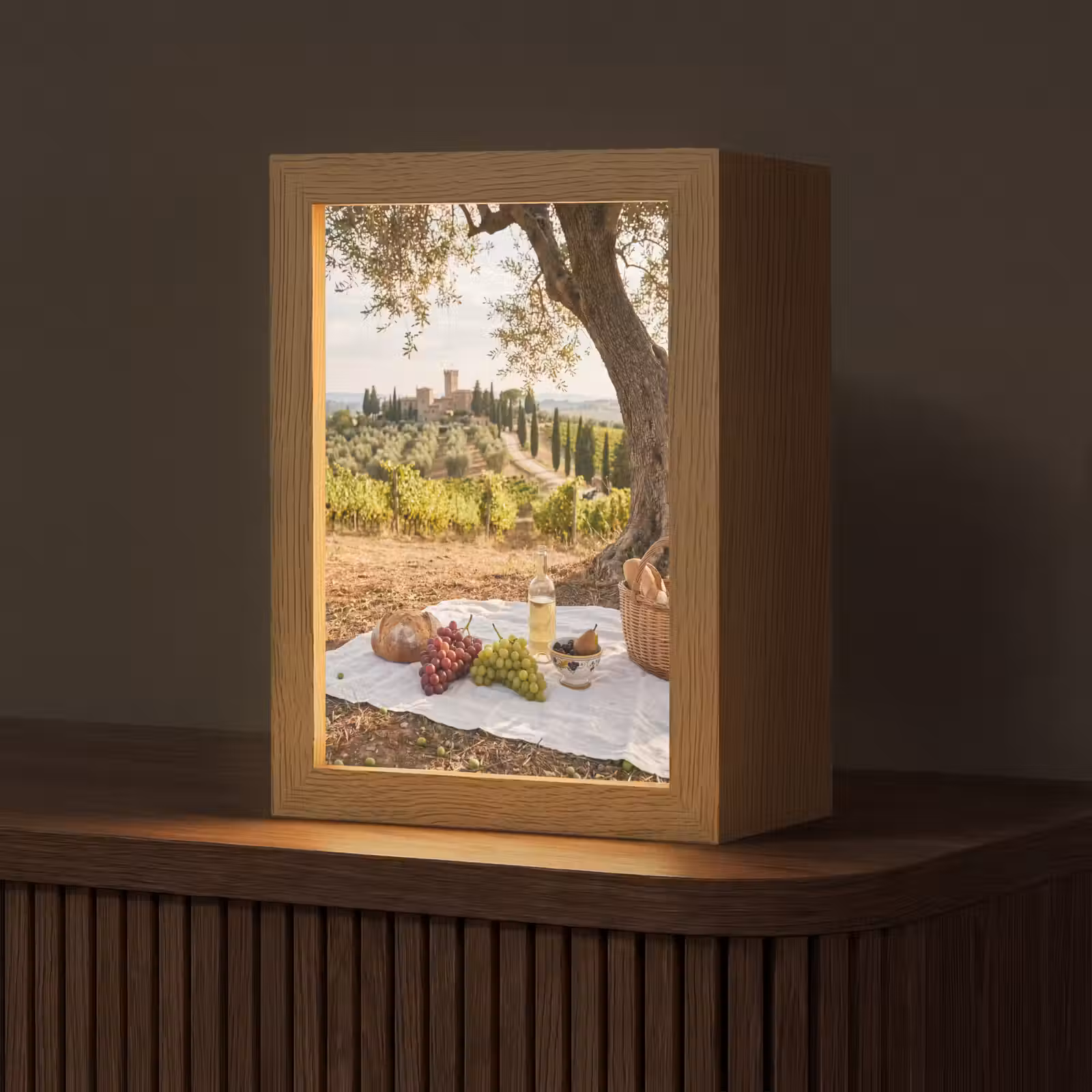 Gepersonaliseerde Lightbox - Picknick - Wijngaard - Landschap - Zomer - Eten — 1