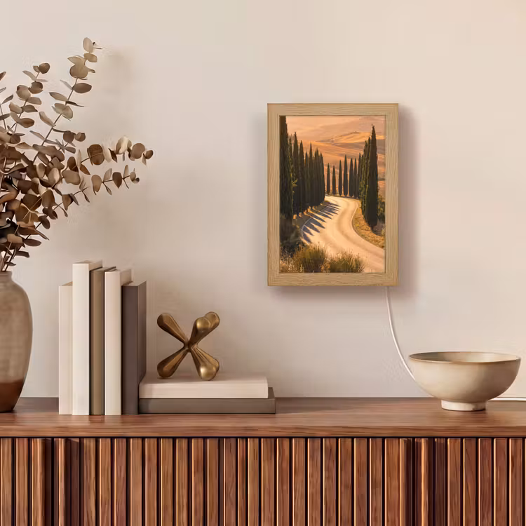 Gepersonaliseerde Lightbox - Landschap - Weg - Bomen - Natuur - Goud — 4