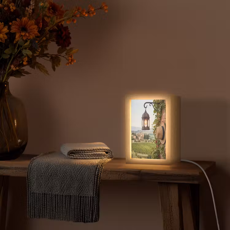 Gepersonaliseerde Lightbox - Lantaarn - Wijngaard - Landschap - Italiaans — 3