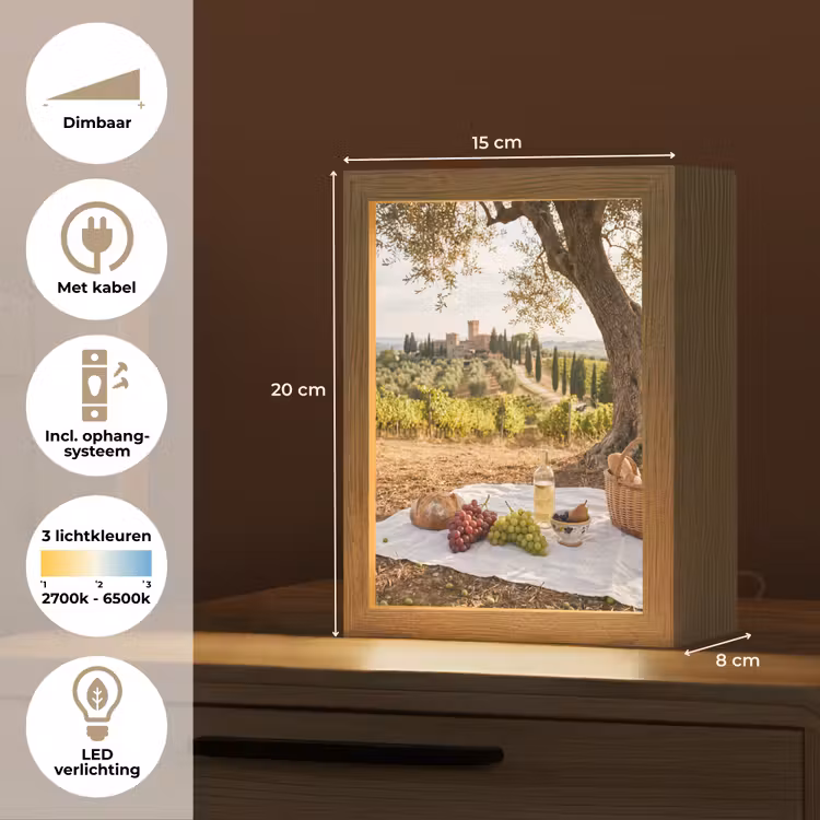 Gepersonaliseerde Lightbox - Picknick - Wijngaard - Landschap - Zomer - Eten — 7