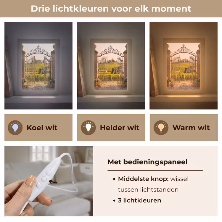 Gepersonaliseerde Lightbox - Poort - Landschap - Platteland - Zonlicht - Warm — 6