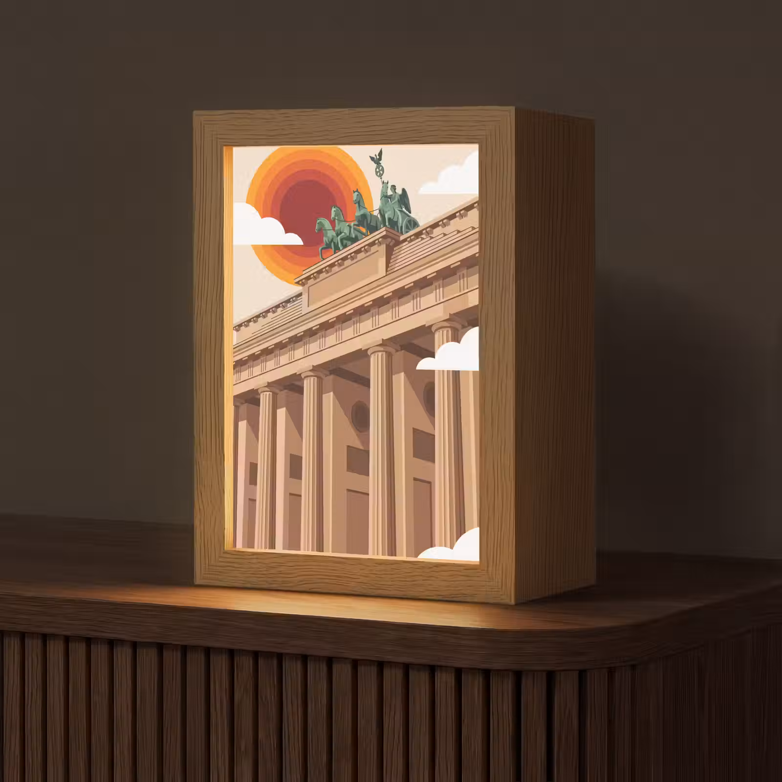 Gepersonaliseerde Lightbox - Architectuur - Brandenburg - Berlijn - Zonsondergang - Historisch — 1