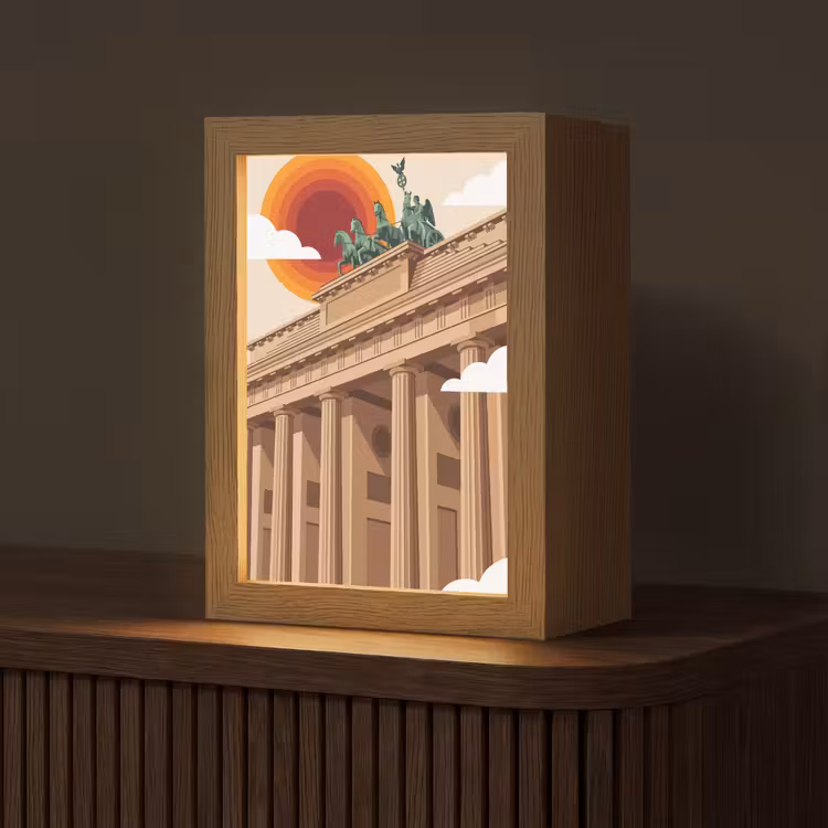 Gepersonaliseerde Lightbox - Architectuur - Brandenburg - Berlijn - Zonsondergang - Historisch — 1