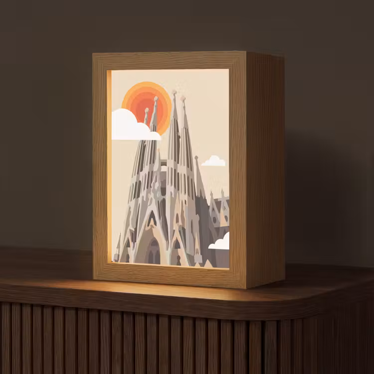 Gepersonaliseerde Lightbox - Gebouw - Torens - Architectuur - Abstract - Zonsondergang — 1