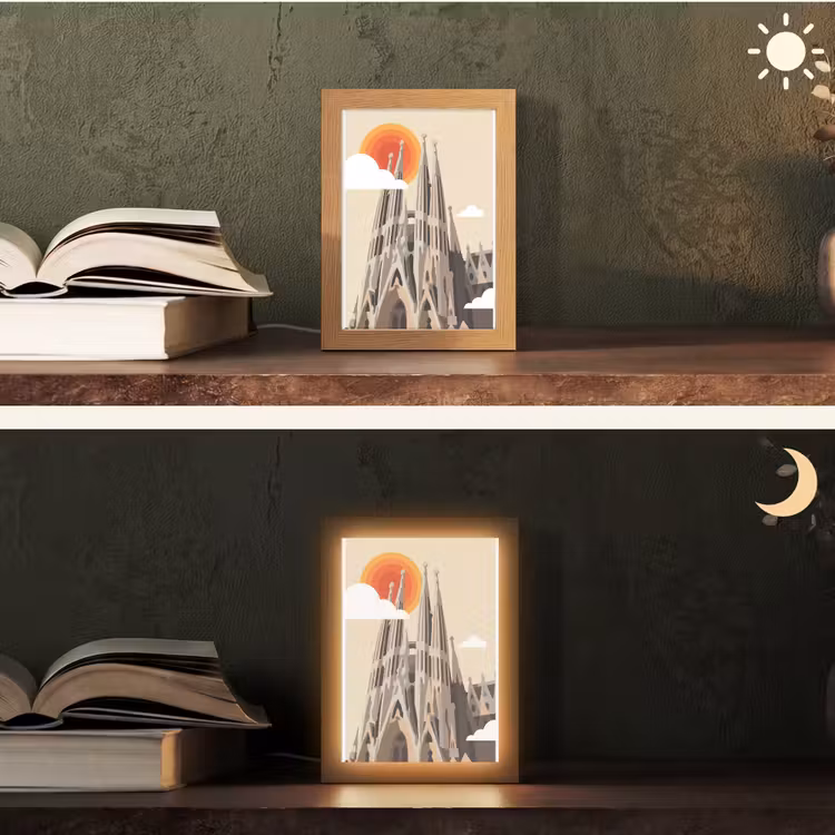 Gepersonaliseerde Lightbox - Gebouw - Torens - Architectuur - Abstract - Zonsondergang — 5