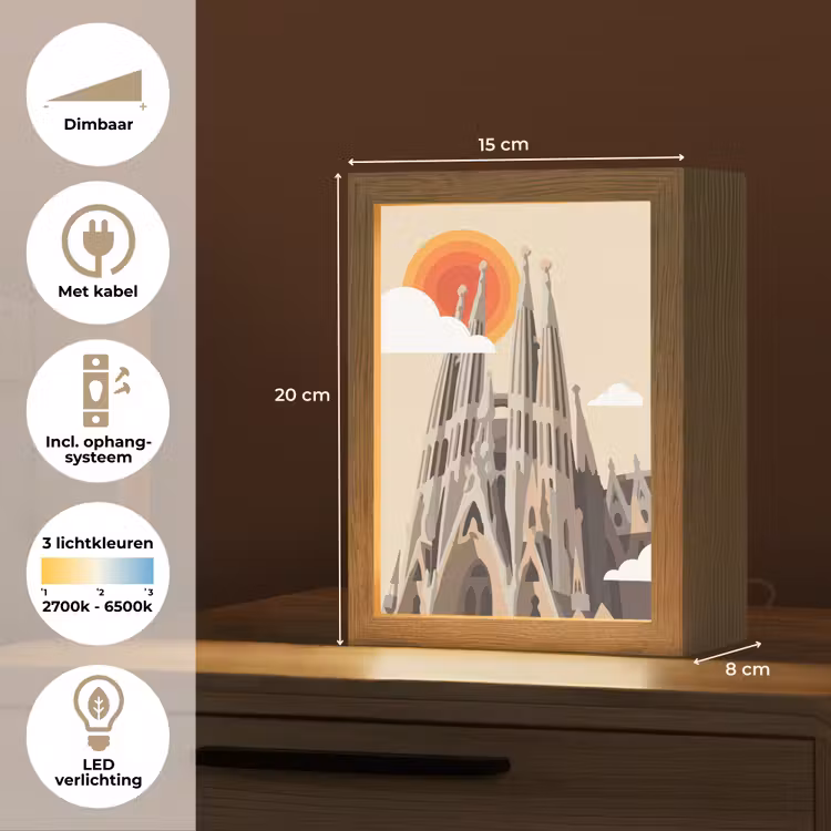 Gepersonaliseerde Lightbox - Gebouw - Torens - Architectuur - Abstract - Zonsondergang — 7
