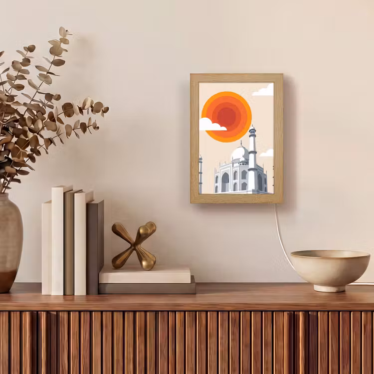 Gepersonaliseerde Lightbox - Taj Mahal - Zon - Koepel - Architectuur - India - Grafisch — 4