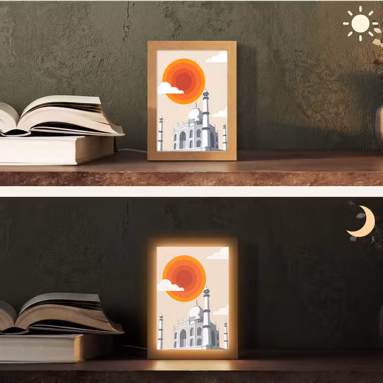 Gepersonaliseerde Lightbox - Taj Mahal - Zon - Koepel - Architectuur - India - Grafisch — 5