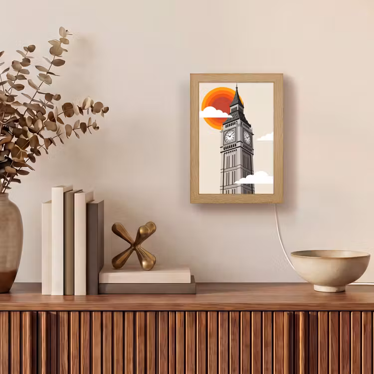 Gepersonaliseerde Lightbox - Toren - Klok - Londen - Architectuur - Retro — 4