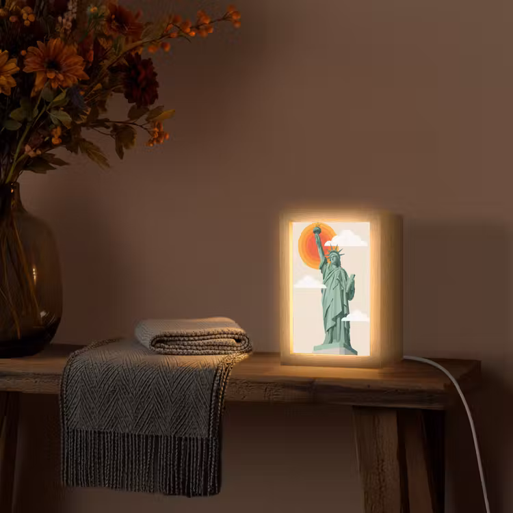 Gepersonaliseerde Lightbox - Vrijheidsbeeld - New York - Zon - Modern — 3
