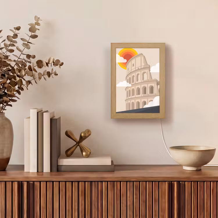 Gepersonaliseerde Lightbox - Colosseum - Zonsopgang - Rome - Architectuur - Beige — 4