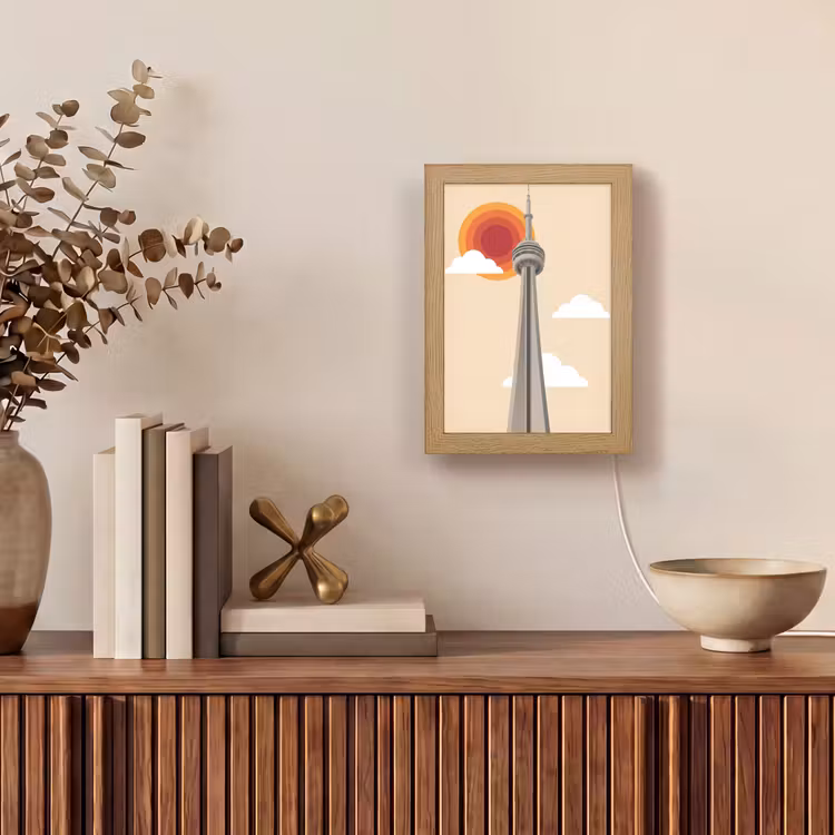Gepersonaliseerde Lightbox - Stad - Gebouw - Architectuur - Retro - Oranje — 4
