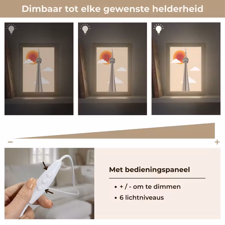 Gepersonaliseerde Lightbox - Stad - Gebouw - Architectuur - Retro - Oranje — 8
