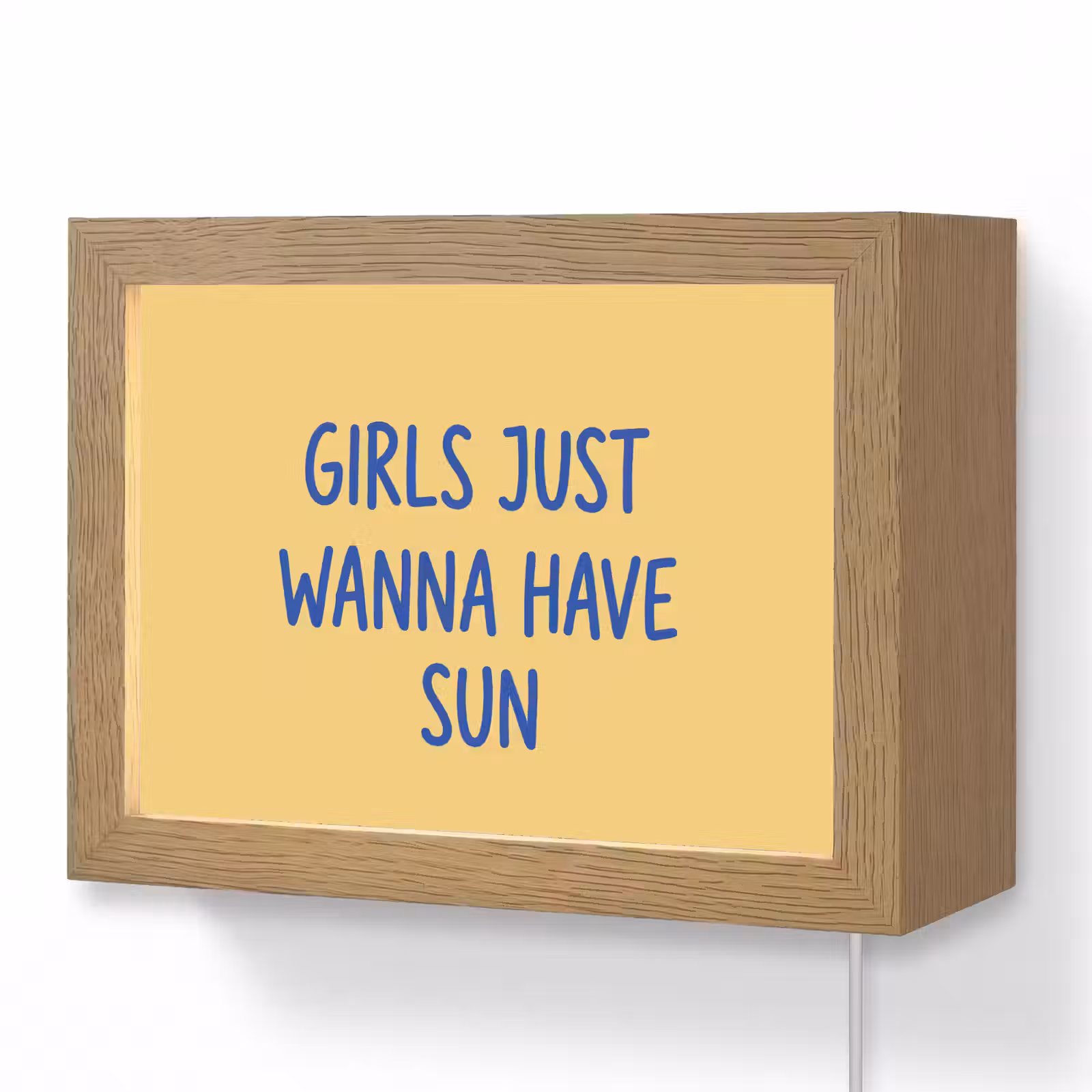 Lightbox - Wandlamp - Tekst - Zon - Zomer - Modern - Geel — 1