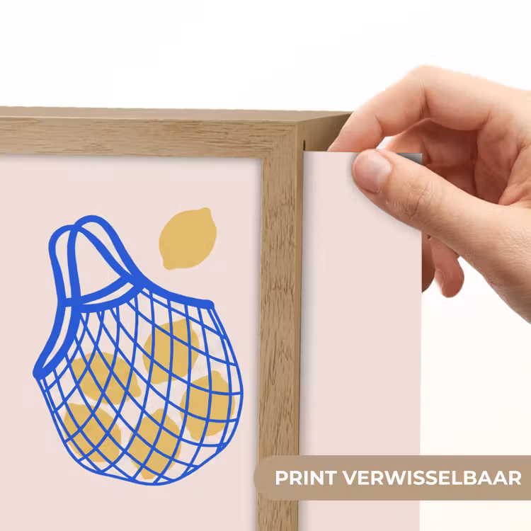 Lightbox - Wandlamp - Eten - Citroen - Boodschappen - Abstract - Geel - Blauw — 6