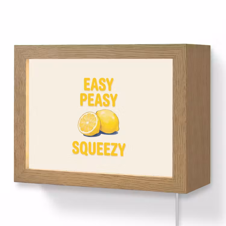 Lightbox - Wandlamp - Eten - Citroenen - Keuken - Illustratie - Geel — 1