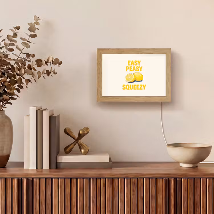 Lightbox - Wandlamp - Eten - Citroenen - Keuken - Illustratie - Geel — 4