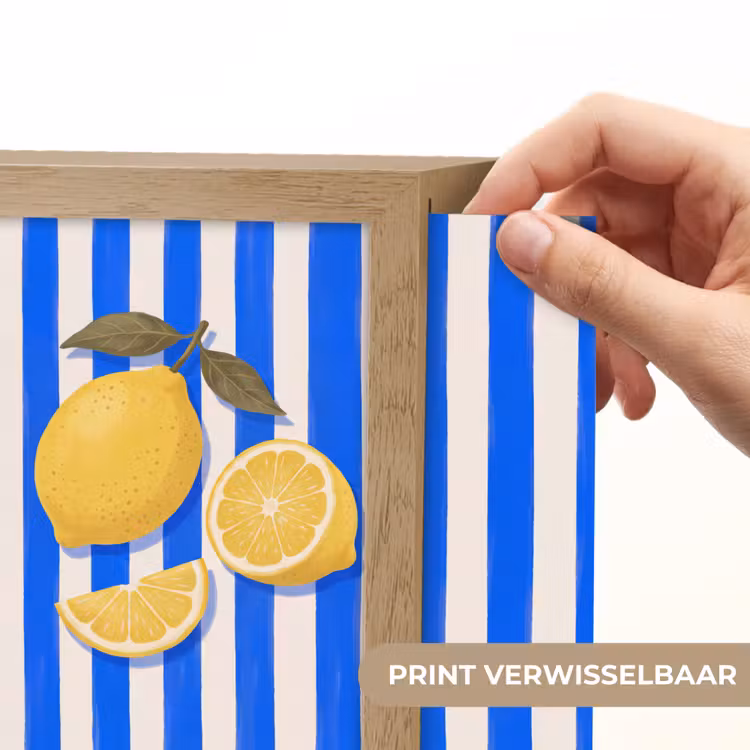 Lightbox - Wandlamp - Fruit - Citroen - Zomer - Geel - Blauw — 6