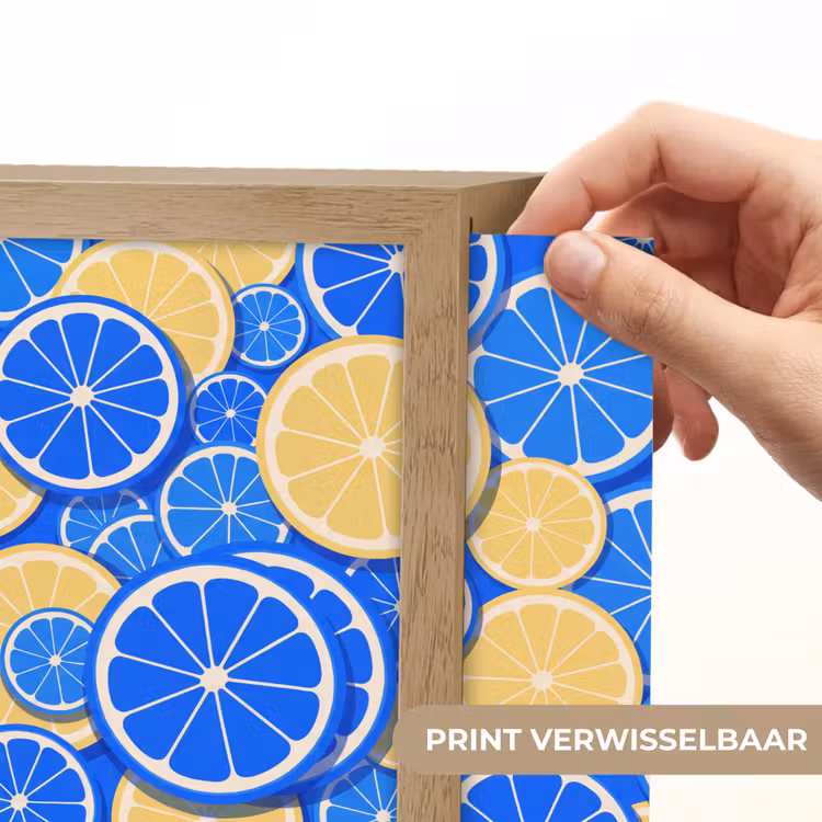 Lightbox - Wandlamp - Fruit - Schijven - Patroon - Modern - Blauw - Geel — 6