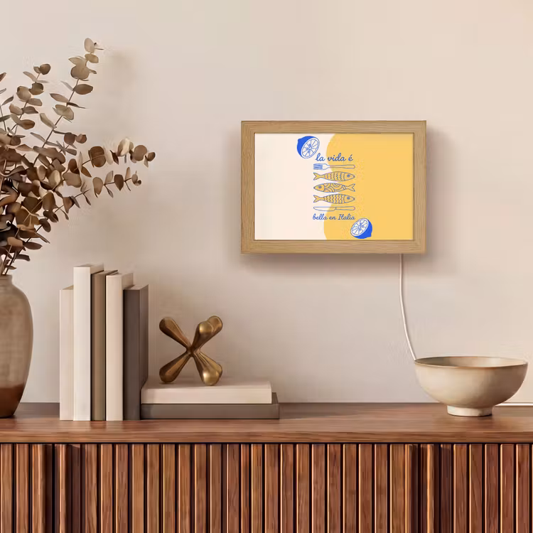 Lightbox - Wandlamp - Italië - Eten - Citroen - Vis - Grafisch — 4