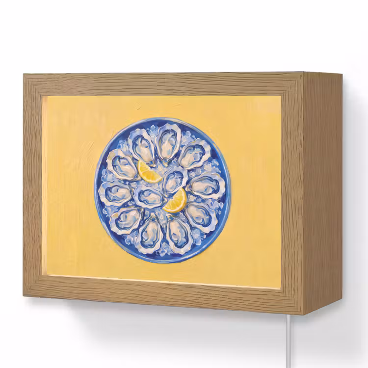 Lightbox - Wandlamp - Oesters - Citroen - IJs - Modern - Geel — 1