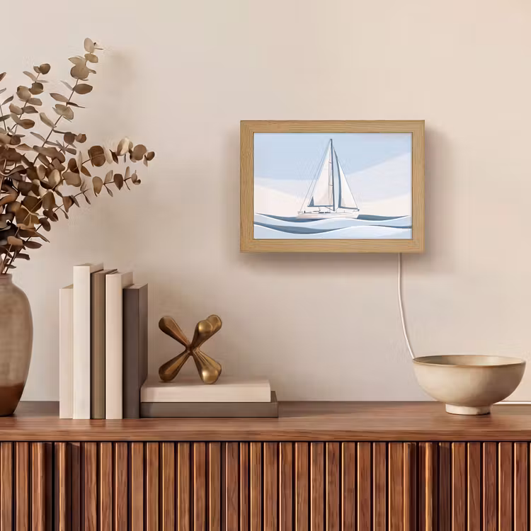 Lightbox - Wandlamp - Boot - Zeil - Zee - Modern - Beige — 4