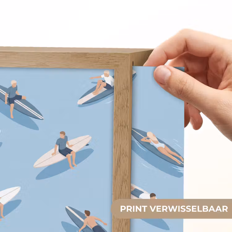 Lightbox - Wandlamp - Mensen - Surfen - Water - Zomer - Illustratie — 6