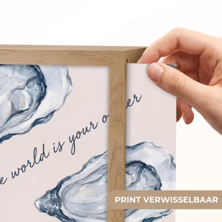 Lightbox - Wandlamp - Zeeleven - Oester - Aquarel - Minimalistisch - Blauw — 6