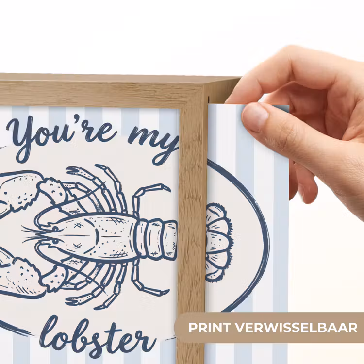 Lightbox - Wandlamp - Kreeft - Illustratie - Liefde - Blauw - Decoratie — 6