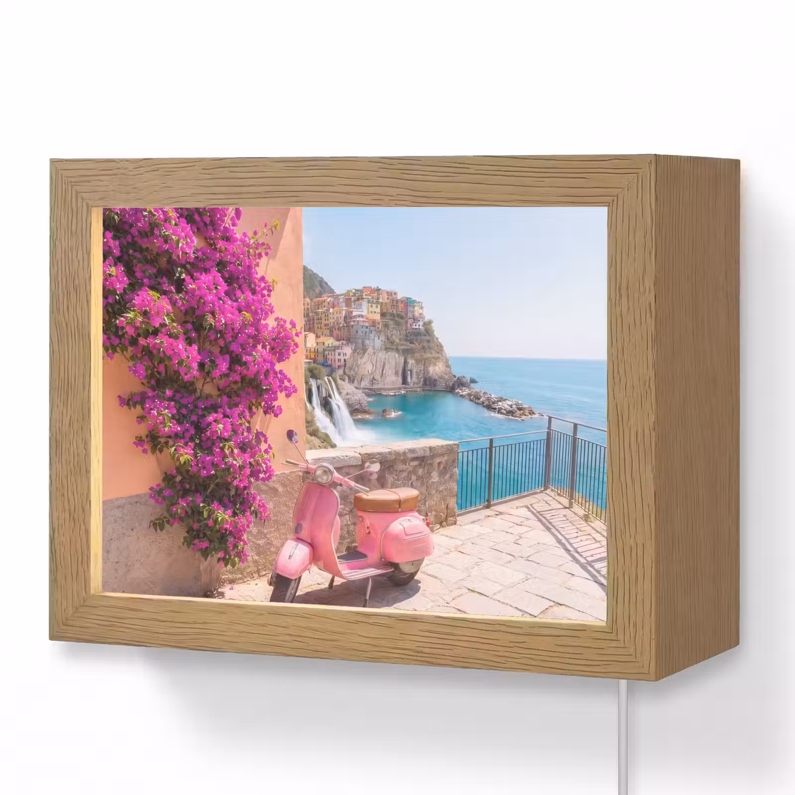 Lightbox - Wandlamp - Voertuig - Roze - Kust - Zomer - Reizen — 1