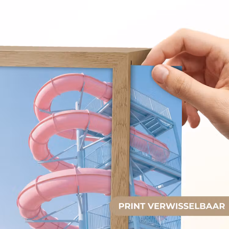Lightbox - Wandlamp - Glijbaan - Waterpark - Spiraal - Modern - Roze — 6
